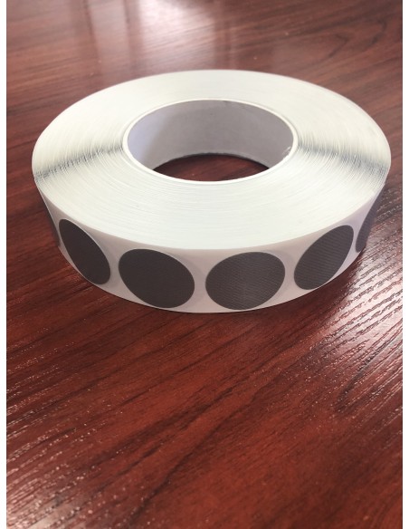 Rollo 1.250 Millar Etiquetas Cinta Americana, circulo gris Automoción 30 x 30 mm