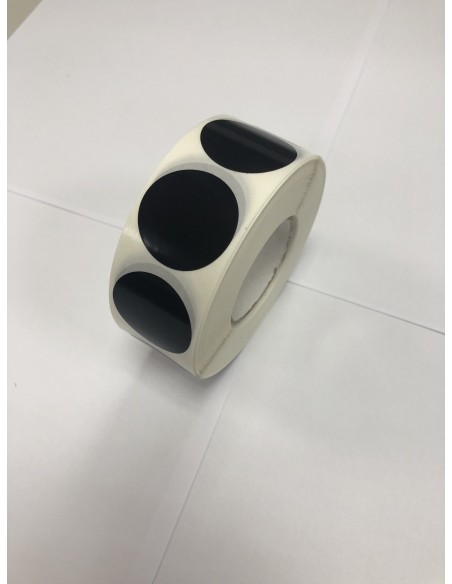 Rollo 1 Millar Etiquetas Polipropileno negro Automoción 30 x 30 mm