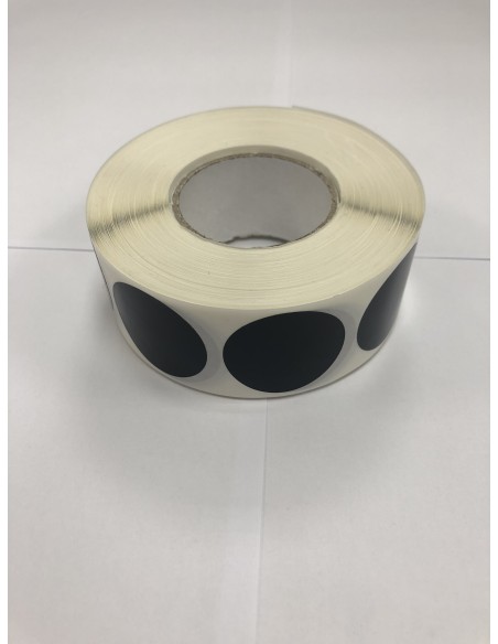 Rollo 1 Millar Etiquetas Polipropileno negro Automoción 30 x 30 mm