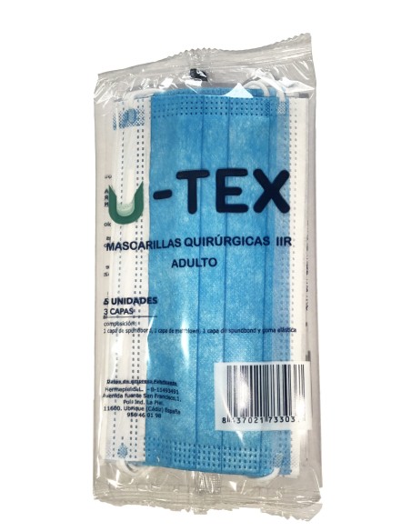 MASCARILLAS QUIRURJICAS ADULTO TIPO II R , AZUL