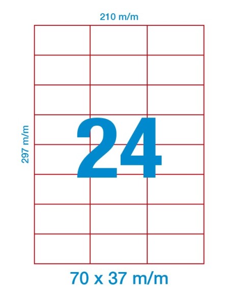Etiquetas Adhesivas DIN A4 Caja 500 Uni.