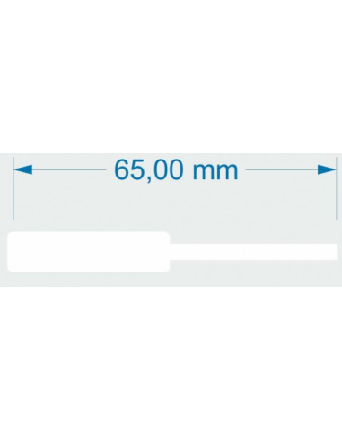 CAJA DE 96 MILLARES ETIQUETAS POLIPROPILENO BLANCO BRILLO 65 x 8 mm