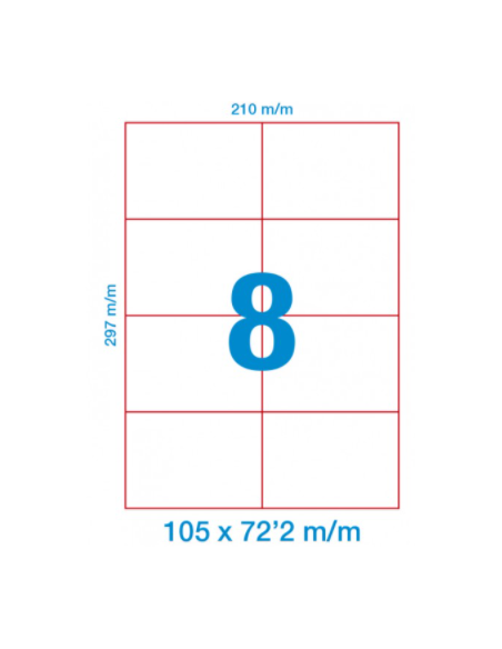 Etiquetas Adhesivas DIN A4 Caja 500 Uni.