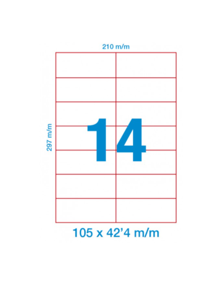 Etiquetas Adhesivas DIN A4 Caja 500 Uni.