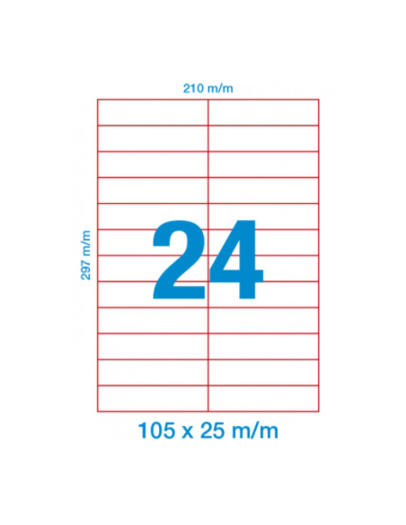 Etiquetas Adhesivas DIN A4 Caja 500 Uni.