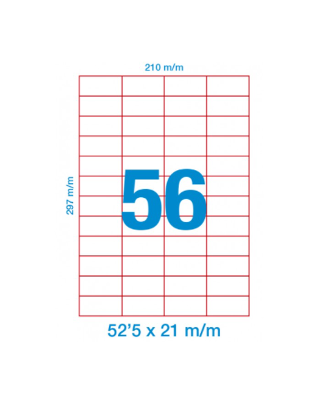 Etiquetas Adhesivas DIN A4 Caja 500 Uni.