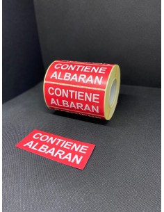 Rollo 1.000 Etiquetas adhesivas  "CONTIENE ALBARAN" 120 x... 2