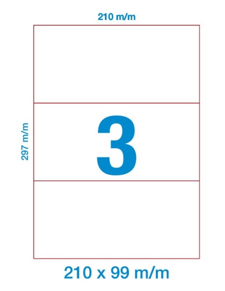 Etiquetas Adhesivas DIN A4 Caja 500 Uni.