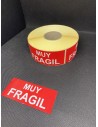 Rollo 1.000 Etiquetas adhesivas  "MUY FRAGIL" 120 x 50 mm