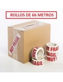 CAJA DE PRECINTO ADHESIVO " MUY FRAGIL" 66 Metros