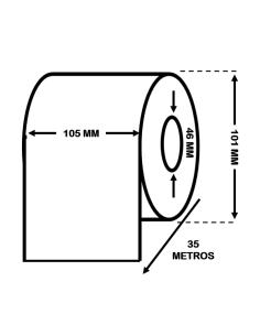 ROLLO CONTINUO DE ETIQUETAS MATE PREMIUM 105 mm x 35 M INKJET EPSON