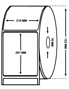 ROLLO DE 194 ETIQUETAS 210 mm x 297 mm ALTO BRILLO INKJET EPSON