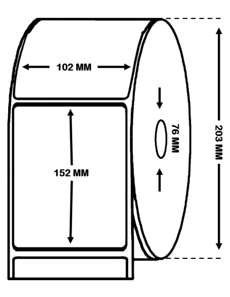 ROLLO DE 800 ETIQUETAS  102 mm x 152 mm ALTO BRILLO EPSON