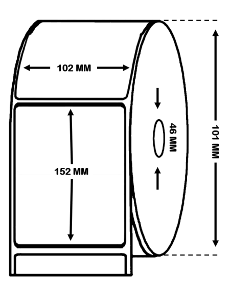 Rollo de Etiquetas  Inkjet 102 mm x 152 mm