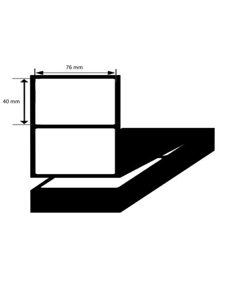 Etiquetas Couche 76 x 40 Plegadas. Cód 167