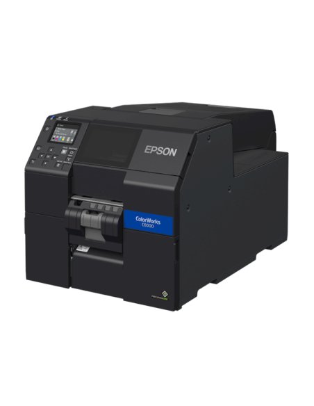 CW-C6000Pe (mk) con módulo de despegado. Impresora de etiquetas en color. Versión para acabados mate.