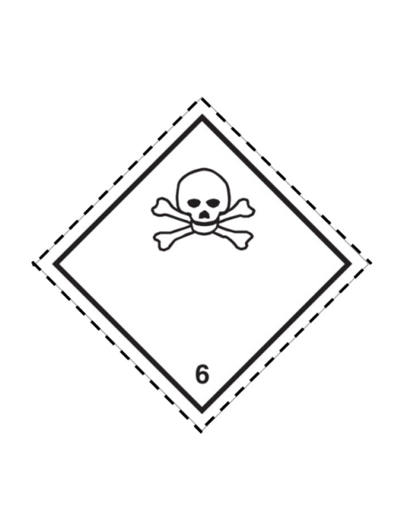 Etiquetas A.D.R. Rollo 500 etq.  Clase 6.1 "Materias tóxicas"