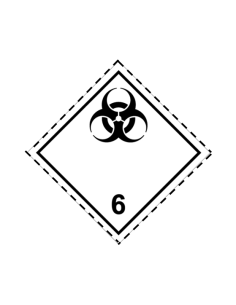 Etiquetas A.D.R. Rollo 500 etiquetas  "MATERIAS INFECCIOSAS"