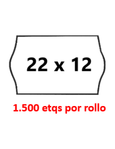 22 X 12 Onduladas. Adhesivo REMOVIBLE. Estuche de 50 rollos
