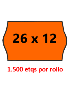 26 X 12 Onduladas. FLUOR NARANJA. Adhesivo PERMANENTE....