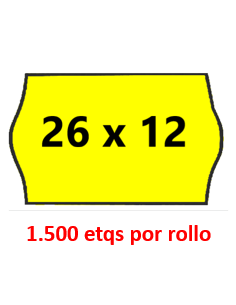 26 X 12 Onduladas. FLUOR AMARILLO. Adhesivo PERMANENTE....