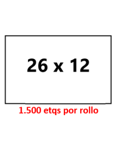 26 x 12 Rectangular. Adhesivo PERMANENTE. Estuche de 40...