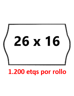 26 X 16 Onduladas. Adhesivo REMOVIBLE. Estuche 40 rollos