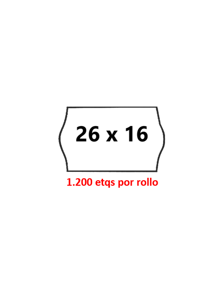 26 X 16 Onduladas. Adhesivo REMOVIBLE. Estuche 40 rollos