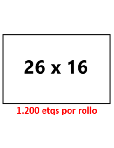 26 x 16 Rectangular. Adhesivo PERMANENTE . Estuche de 40...