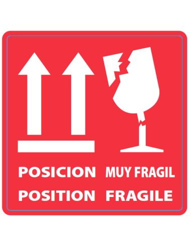 Rollo 500 Etiquetas adhesivas "POSICION-MUY...