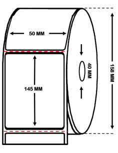 ROLLO  1 MILLAR DE ETIQUETAS  PAPEL  POLIPROPILENO BLCO....
