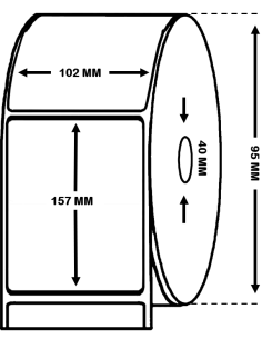 ROLLO DE 210 ETIQ. ALTO BRILLO 102 mm x 152 mm Ref:...