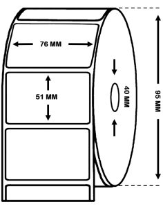 ROLLO DE 610 ETIQ. ALTO BRILLO 76 mm x 51 mm Ref: C33S045542