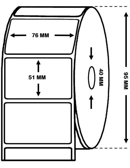 ROLLO DE 610 ETIQ. ALTO BRILLO 76 mm x 51 mm Ref: C33S045542
