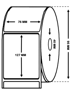 ROLLO DE 220 ETIQUETAS MATE PP 76 mm x 127 mm Ref: 7113414