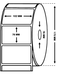 ROLLO DE 1.570 ETIQUETAS MATE PP 102 x 76 mm Ref: 7113418