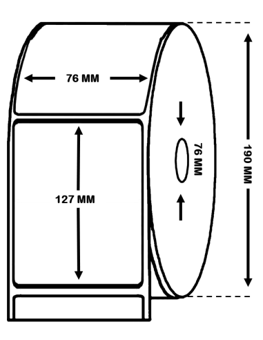ROLLO DE 960 ETIQ. MATE PREMIUM 76 mm x 127 mm  Ref: C33S045726