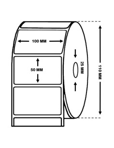 Rollo de 1.410 etiquetas trepadas papel térmico tratado...