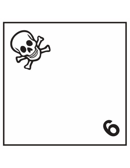 Pack 10 unidades 300 x 300 mm.  Clase 6.1 "Materias tóxicas"