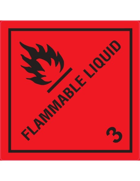 Pack 10 unidades 300 x 300 mm.  Clase 3 "Flammable Liquid""