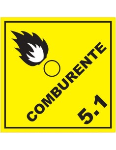 Pack 10 unidades 300 x 300 mm.  Clase 5.1 "Materias...