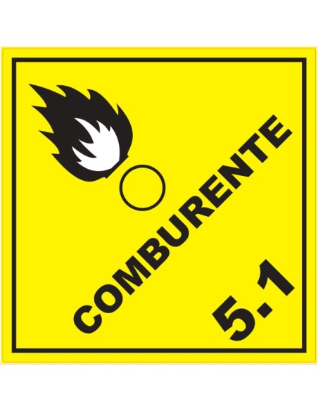 Pack 10 unidades 300 x 300 mm.  Clase 5.1 "Materias Comburentes"