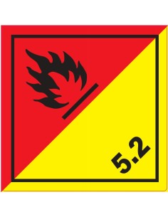 Pack 10 unidades 300 x 300 mm.  Clase 5.2 "Peróxidos...