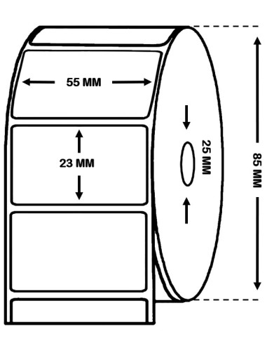 Rollo de 1.5 millares de etiquetas térmico...
