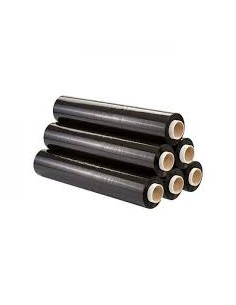 CAJA DE 6 BOBINAS DE FILM ESTIRABLE MANUAL NEGRO 23 MICRAS