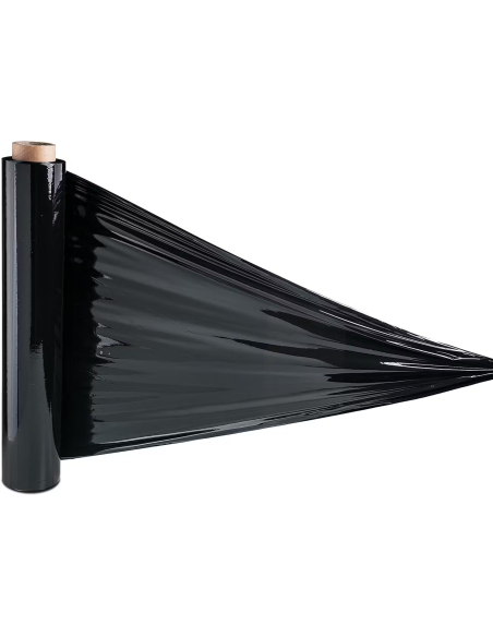 CAJA DE 6 BOBINAS DE FILM ESTIRABLE MANUAL NEGRO 23 MICRAS