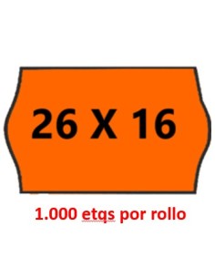 26 X 16 Onduladas. FLUOR NARANJA. Adhesivo PERMANENTE....