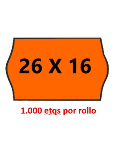26 X 16 Onduladas. FLUOR NARANJA. Adhesivo...