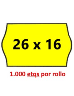 26 X 16 Onduladas. FLUOR AMARILLO. Adhesivo PERMANENTE....