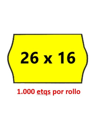 26 X 16 Onduladas. FLUOR AMARILLO. Adhesivo...